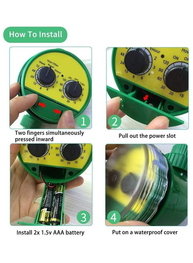 إسكدنيا جهاز توقيت للري أخضر/أصفر - Image 3