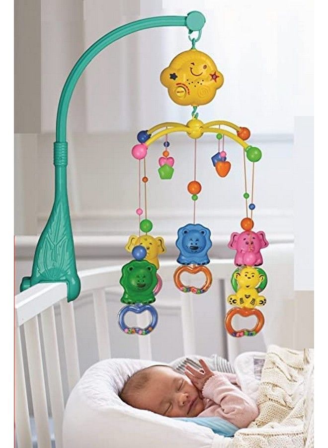 plutofit Baby Musical Bed Ring Crib Cot Mobile Star Projection Light And Musical Non Toxic Plastic Multi Color ( - Image 3