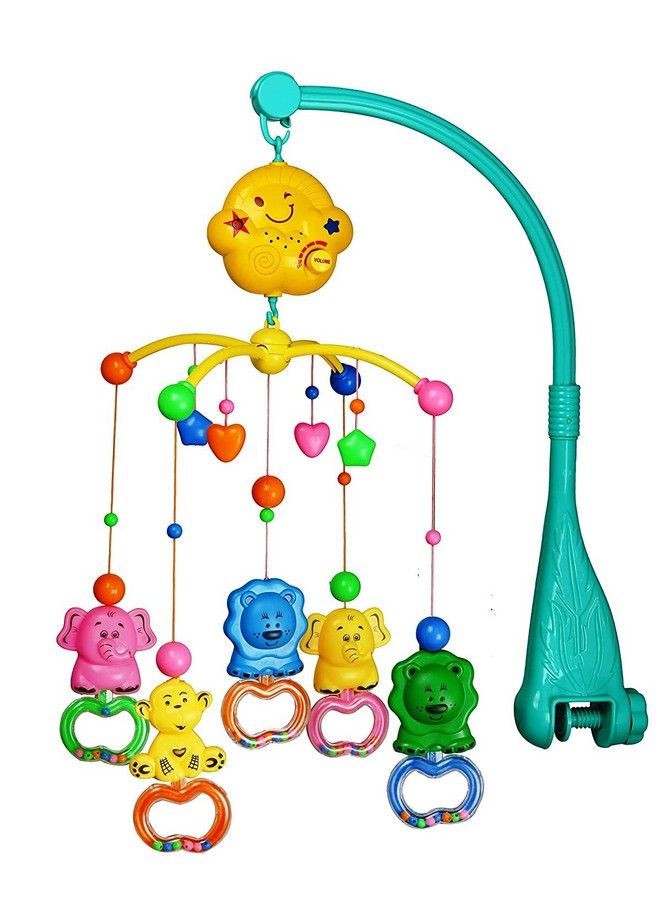 plutofit Baby Musical Bed Ring Crib Cot Mobile Star Projection Light And Musical Non Toxic Plastic Multi Color ( - Image 4