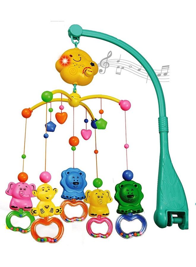 plutofit Baby Musical Bed Ring Crib Cot Mobile Star Projection Light And Musical Non Toxic Plastic Multi Color ( - Image 2