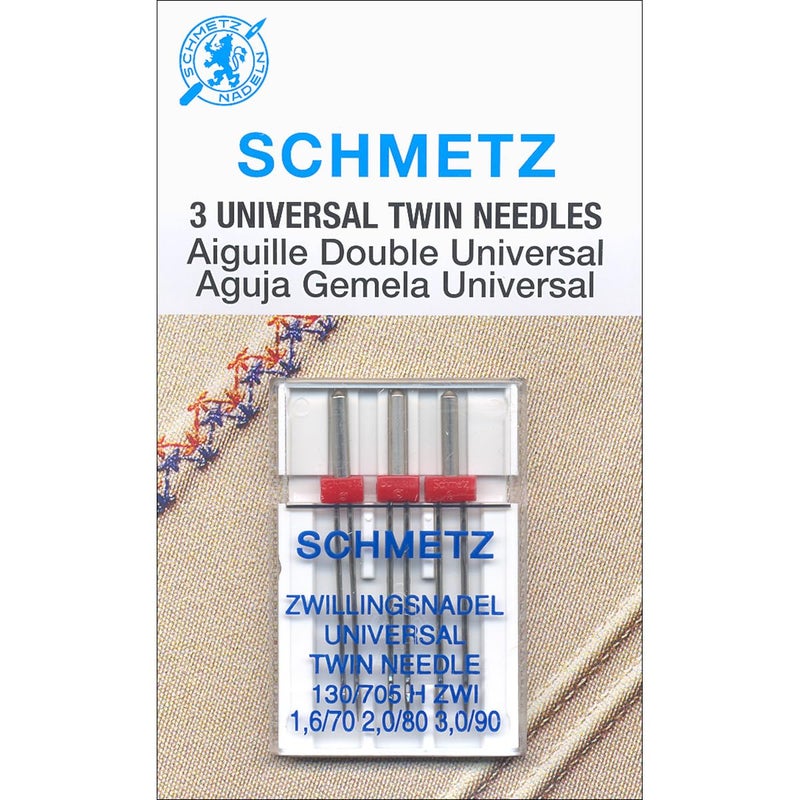 SCHMETZ Twin 130705 H ZWI BR Sewing Machine Needles Carded Assortment