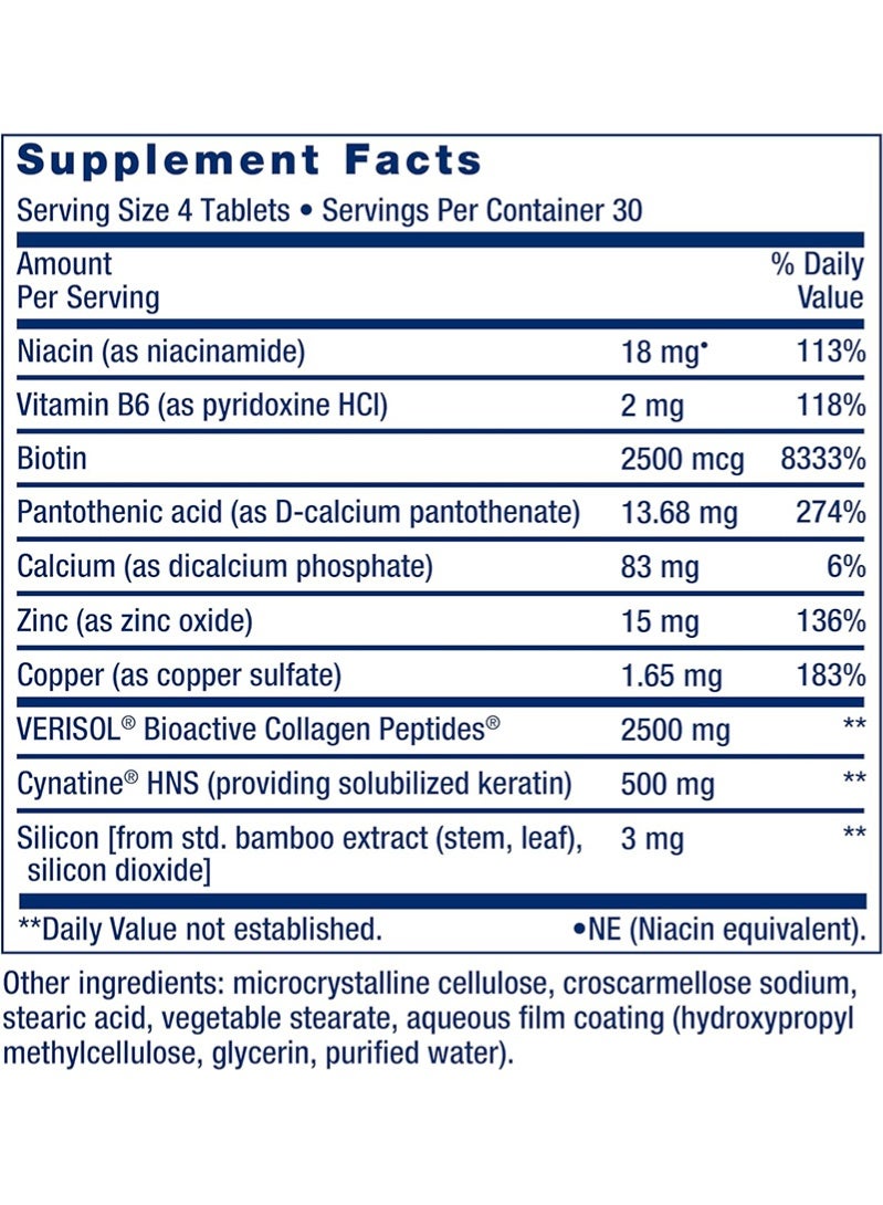 Life Extension Hair, Skin, & Nails- Collagen Plus, 120 Count - Image 5