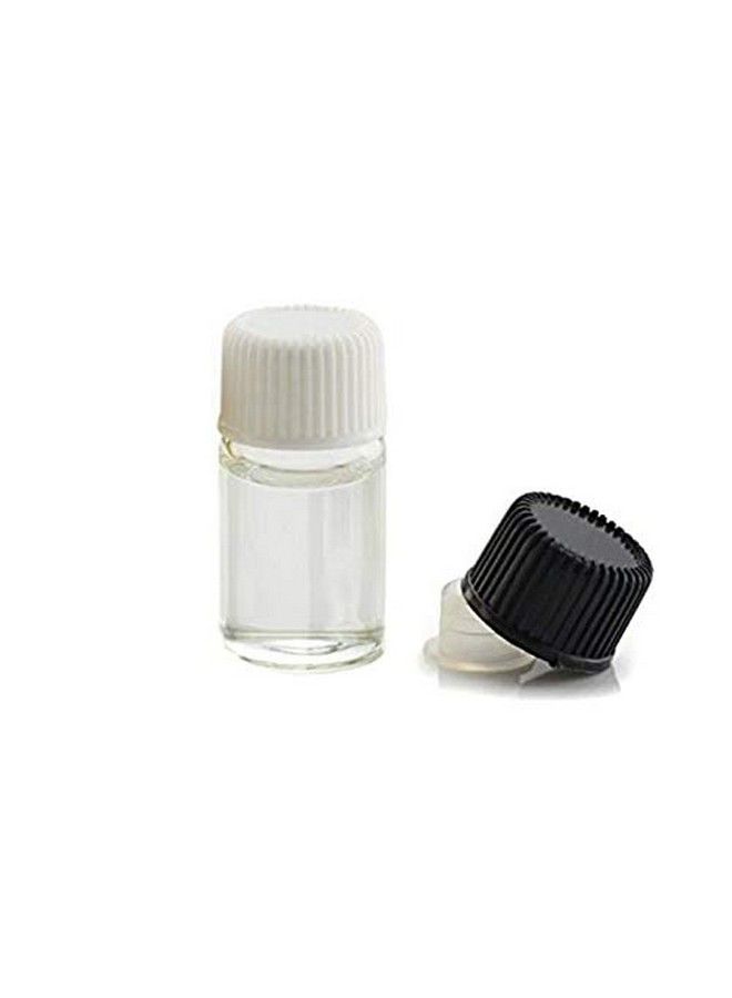 ASTRQLE 24Pcs 2Ml /2G Mini Small Ounce Clear Glass Bottle Container Jar Vial Pot For Chemistry Lab Essential Oil Smaple Liquid Water Cosmetic Makeup Storage Bottle With Orifice Reducer (White Cap)  - Image 4