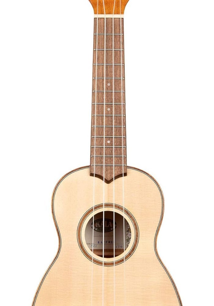 Kala Solid Spruce Top Soprano Ukulele with Bag - Image 1