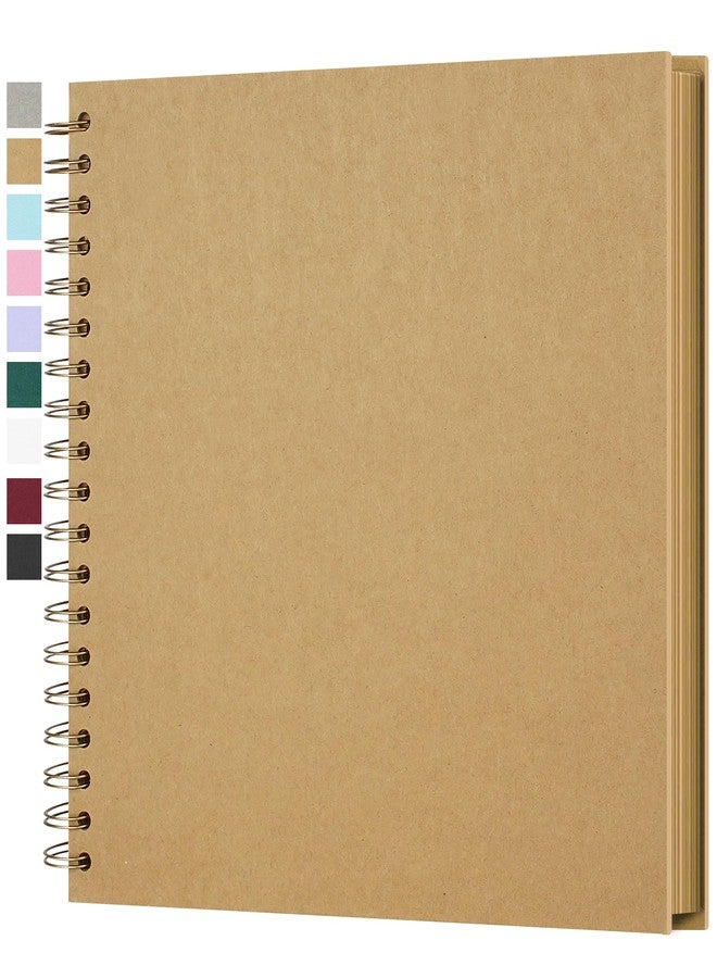 Yopih 10 x 10 Inch Hardcover Kraft Blank Page DIY Scrapbook Photo Album, 40 Pages (20 Sheets) - for Wedding Anniversaries, Family Memories, and Small Scrapbooking Projects - Image 1