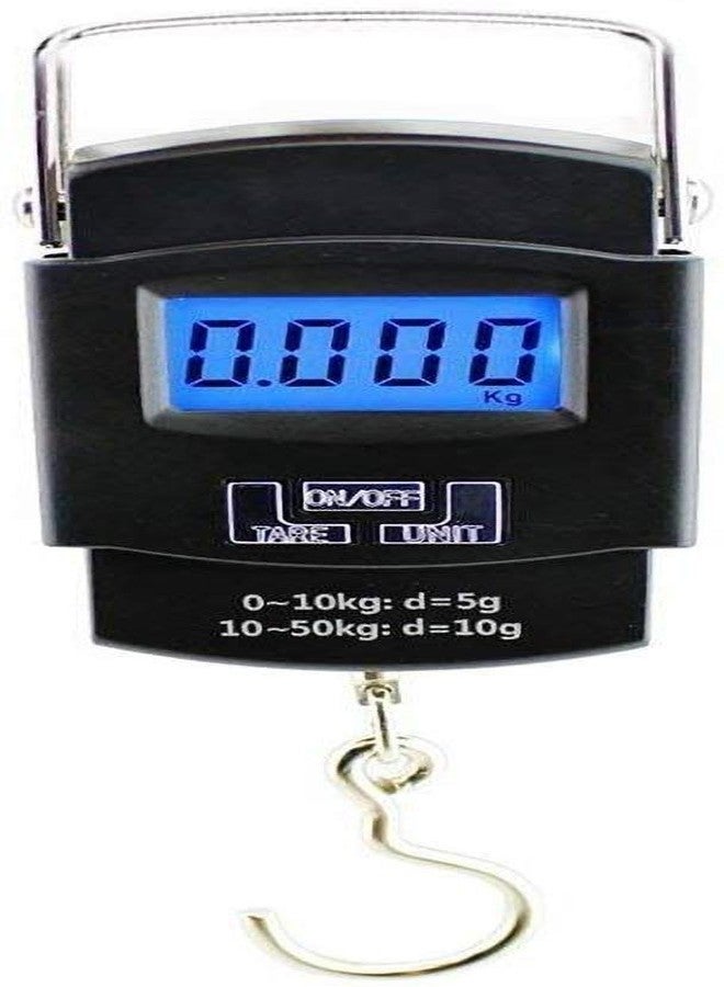 Weight Machine for Luggage, Wait Machine, Luggage Wighing Scale, Digital Weighing Scale, Bag Weighing Scale for Luggage, Electronic Portable Fishing Hook Type Digital LED Screen, 50 kg (Black) Vcx-119 - Image 1