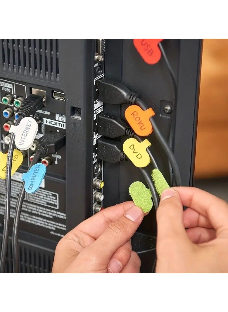 20pcs Cable Labels Cable Ties Reusable With - Image 1