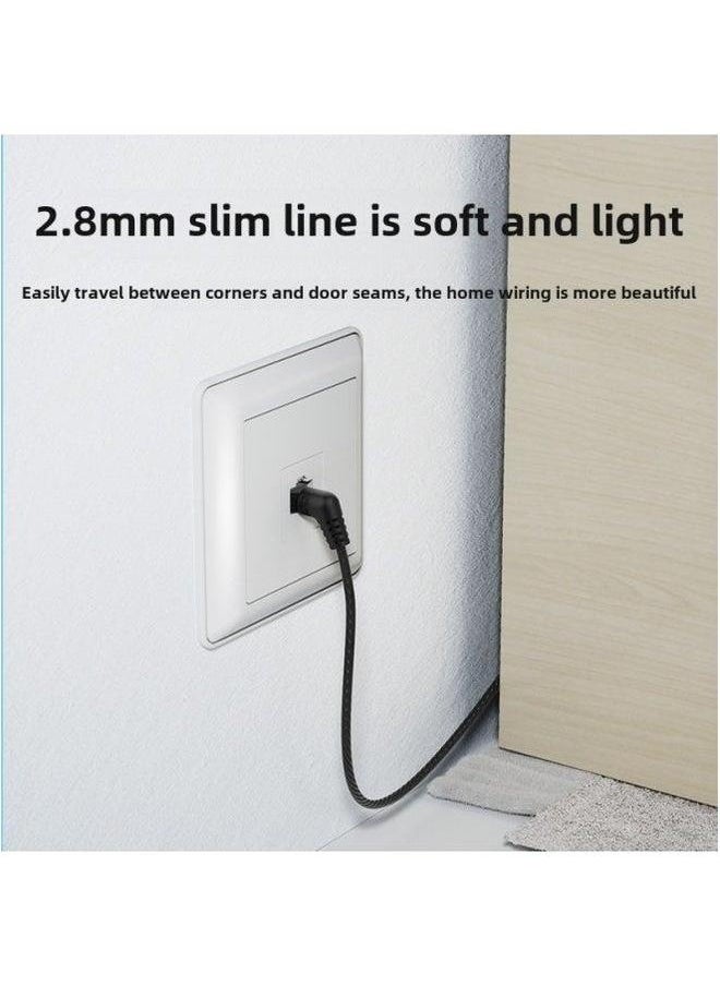 Generic Weixun IBO Series Super Six Non-Shielded Network Jumper Double Elbow Rotatable Slim Wire Black 0.5-20-Color:Black-Line Length:20m  - Image 5