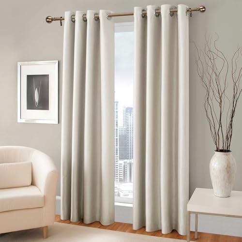 WORLD RODS Brass Curtain Rods for Windows 18 to 45 inches, 1 Inch Modern Metal Drapery Rods, Adjustable Heavy Duty Curtain Pole with Round Finials(18"-45"Antique Brass) - Image 5