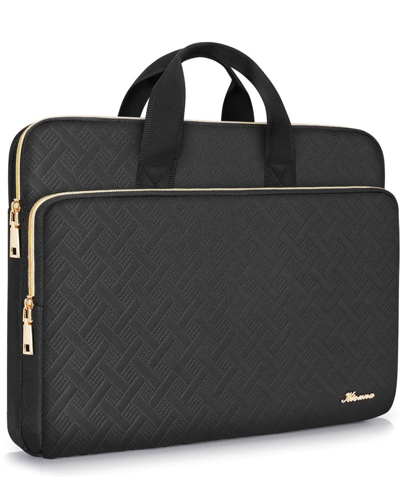 KIZUNA Laptop Sleeve Case 17 Inch Computer Carrying Handbag for LG gram 17/17.3" MSI 17/Dell G7/17 IdeaPad 3i Gen7/17.3" HP ProBook 470/17.3" Legion 5 / 5i,Black - Image 1