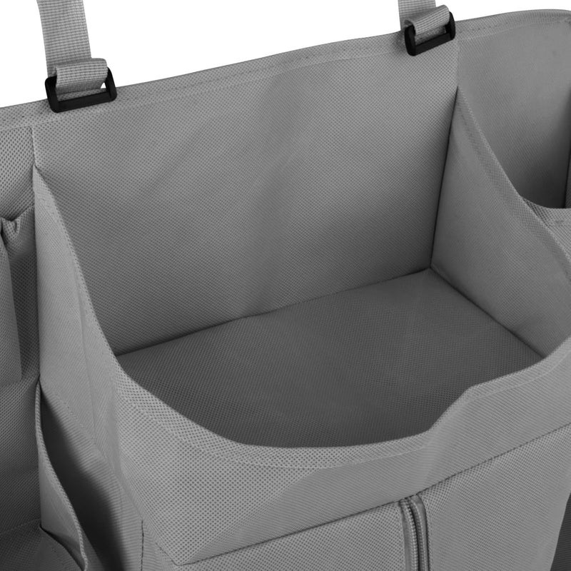 Hanging Diaper Organizer for Changing Table, Ample Storage, Nursery Diaper Stacker for Newborns, Girls and Boys, Dark Gray - Image 2