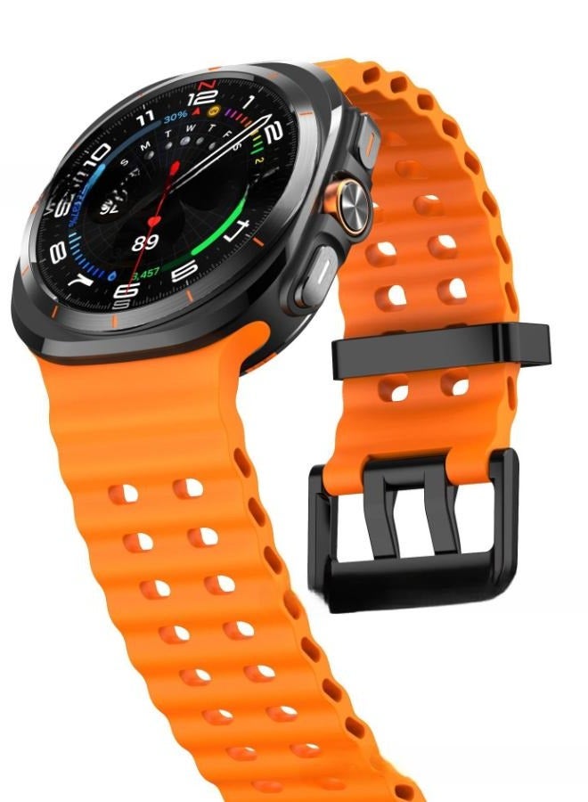 NOOA Samsung Galaxy Watch Ultra 47mm Soft Silicone Replacement Strap - High Quality, Lightweight, Stylish & Durable - Easy Installation - Replacement Strap for Samsung Galaxy Watch Ultra 47mm - Image 4