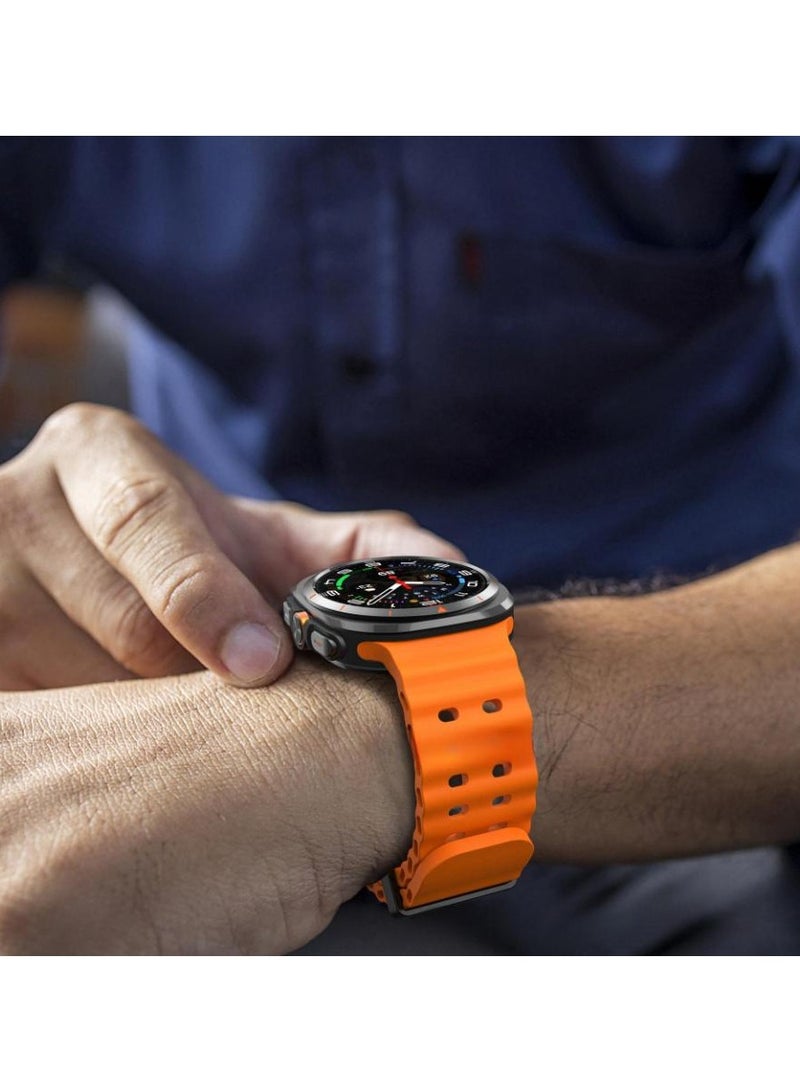 NOOA Samsung Galaxy Watch Ultra 47mm Soft Silicone Replacement Strap - High Quality, Lightweight, Stylish & Durable - Easy Installation - Replacement Strap for Samsung Galaxy Watch Ultra 47mm - Image 3