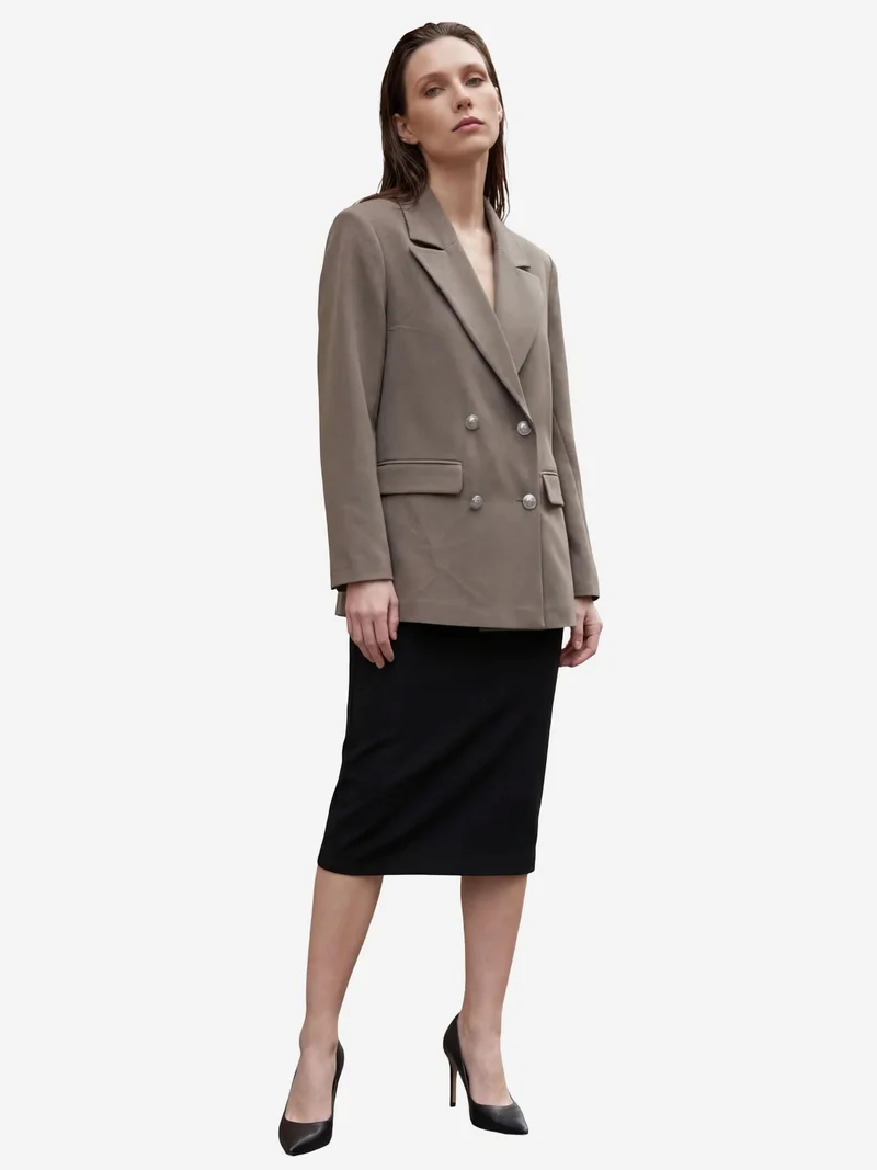 MY FASHION Buttoned Blazer Jacket