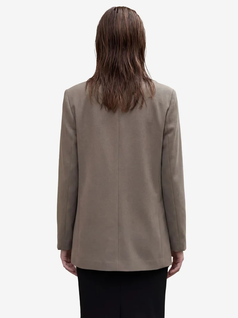 My Fashion Khaki Green MY FASHION Buttoned Blazer Jacket for Women | Best Price UAE