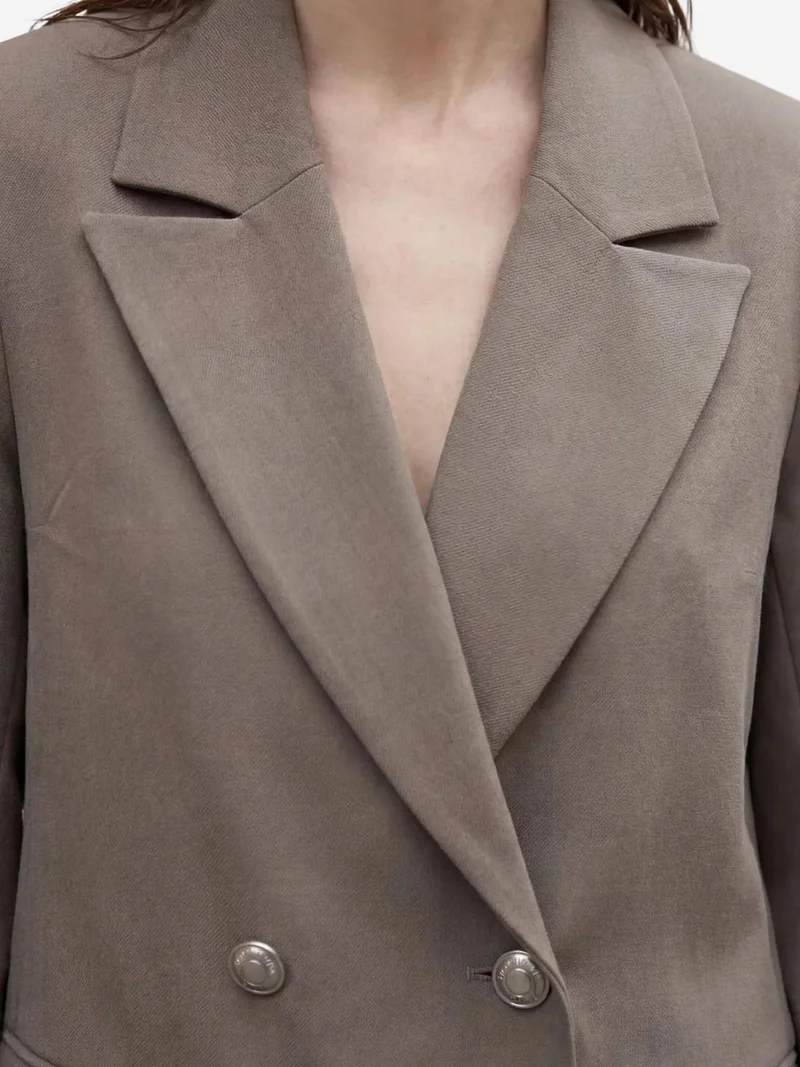 My Fashion Khaki Green MY FASHION Buttoned Blazer Jacket for Women | Best Price UAE
