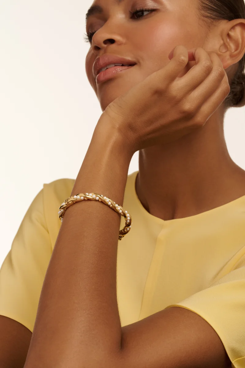 تيد بيكر Twisted Pearl Cuff