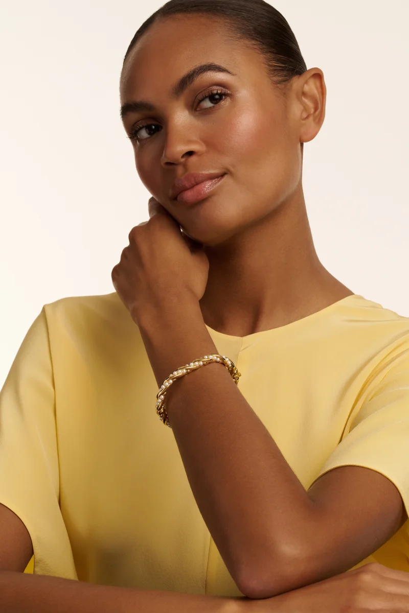 تيد بيكر Twisted Pearl Cuff