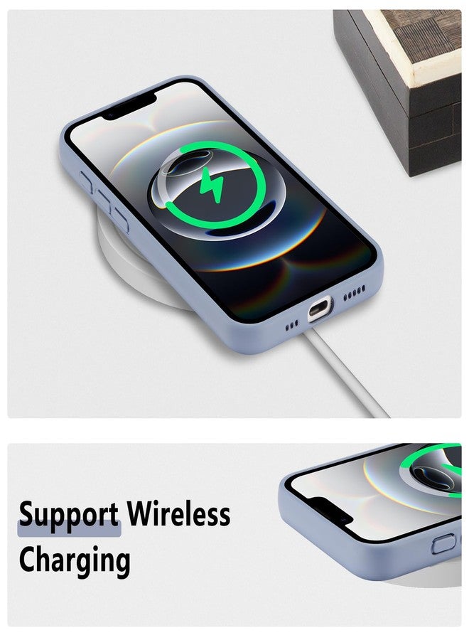 RALEAVO جراب RALEAVO مزين بالزهور لهاتف iPhone 16e، غطاء حماية من السيليكون السائل المقاوم للصدمات، غطاء ناعم مزين بالزهور لهاتف iPhone 16e مقاس 6.1 بوصة، رمادي - Image 5