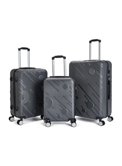 LIMRA Travel Bags From limra it consists of 3 luggage bags with a modern design and a solid grey color
