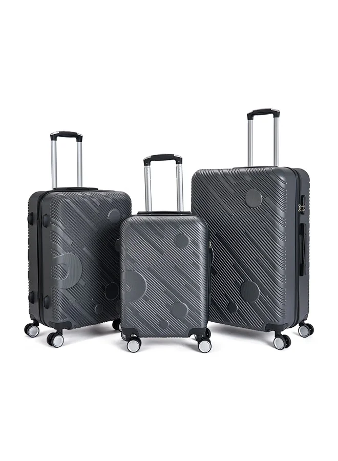 LIMRA Travel Bags From limra it consists of 3 luggage bags with a modern design and a solid grey color