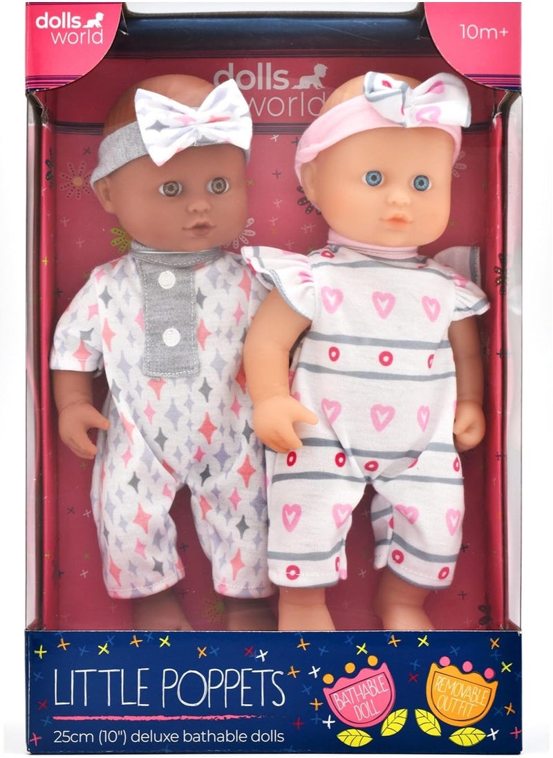 dolls world Dolls World Little Poppets Bathable Dolls - 10 Inches  - Image 1
