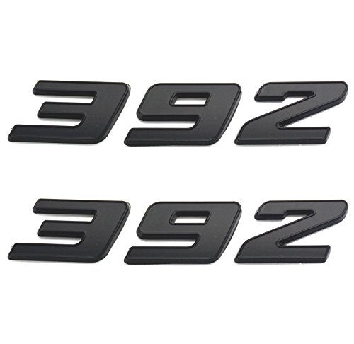 شعار إيمول 2 قطع 392 شارة ملصق شعار 3D لسيارة 392 بلاك