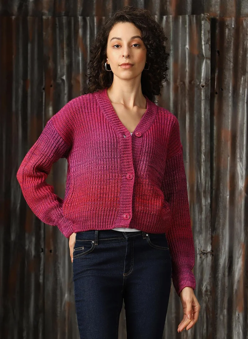 Women's Multicoloured 100% Acrylic Solid Regular Fit Sweater