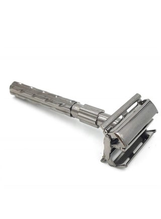 , 22R Gumetal Chrome Butterfly Open Double Edge Safety Razor for Men, 5 Parker Premium Platinum Double Edge Razor Blades Included - pzsku/Z6D0A8A8B77BE008418C4Z/45/_/1690825905/88abca60-44b4-4d99-8d43-3624d750039d