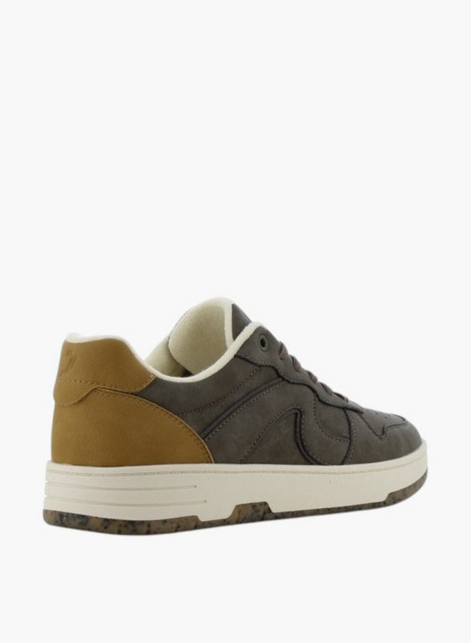 SJ Men'S Panelled Sneakers With Lace-Up Closure - 637592-U54 - Image 3