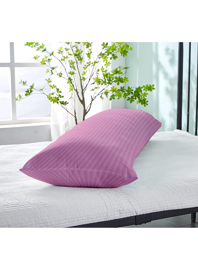 DubaiGallery Cooling Body Pillow for Adults- Satin Stripe Long Pillow for Bed, Full Body Pillow Insert, Fluffy & Firm  - Image 3