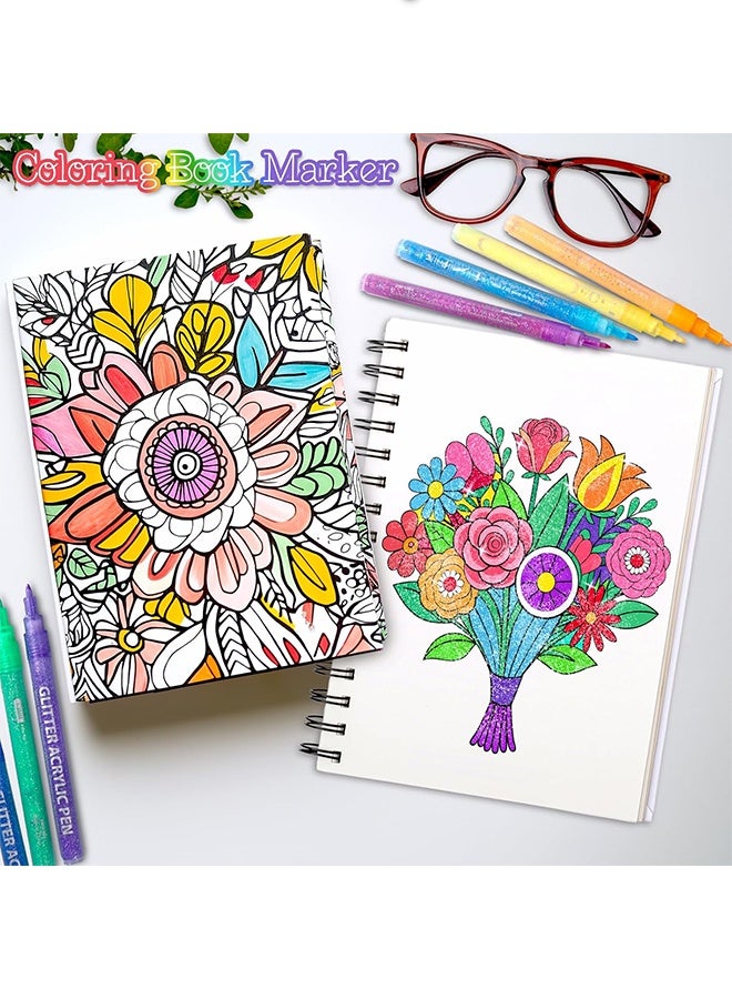 ليمون 12 ألوان من علامات اللمعان وأقلام الجل الملونة للبالغين وأقلام الطلاء المعدنية للحرف اليدوية وبطاقات التهنئة ومواد الفن والملصقات هدايا مثالية - Image 5