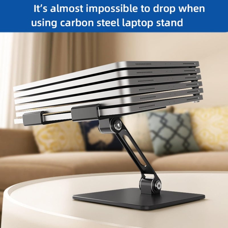 Adjustable Laptop Stand for Desk Metal Foldable Risers Portable Holder Mount Cooling Computer Notebook Device Stand - Image 3