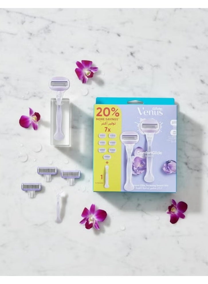فينوس جيليت فينوس كومفورت جلايد بريز ماكينة الحلاقة النسائية مقبض واحد + 7 شفرات تبديل - Image 2