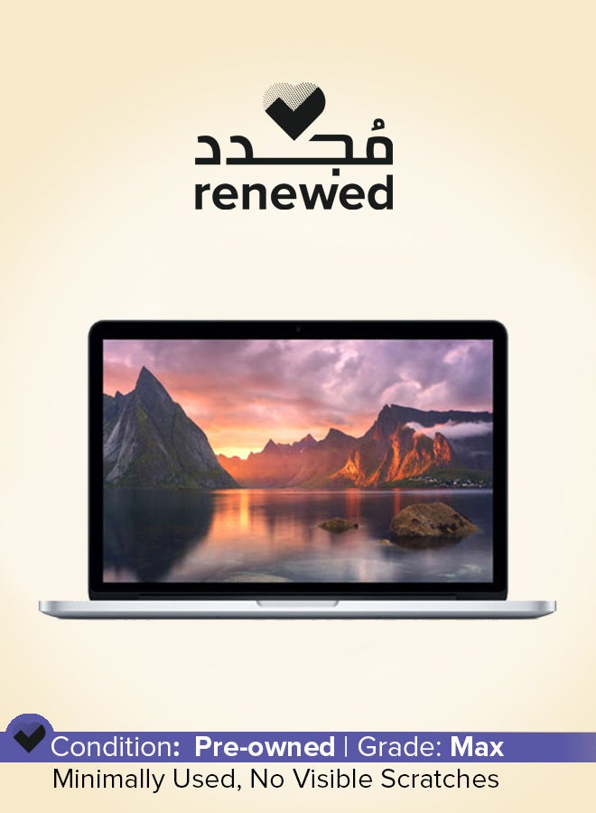 Apple Renewed - Macbook pro A1502 13 inch Retina Display (Early 2015),Intel core i7/5th Gen/16GB Ram/512GB SSD/Mac OS English Silver English Silver - Image 1