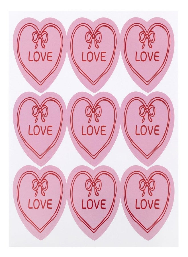 koutey 72 Pieces Valentine's Day Gifts Tags Stickers, Valentine's Day Heart Stickers Self-Adhesive for Valentines Day Gifts Decoration Happy Valentines Day Stickers(Style-2) - Image 1