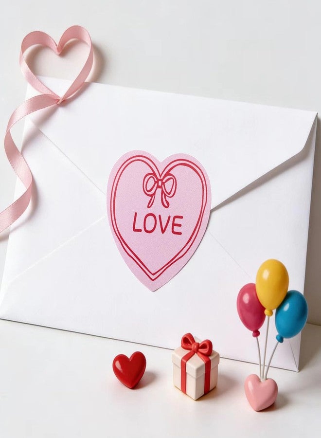 koutey 72 Pieces Valentine's Day Gifts Tags Stickers, Valentine's Day Heart Stickers Self-Adhesive for Valentines Day Gifts Decoration Happy Valentines Day Stickers(Style-2) - Image 5