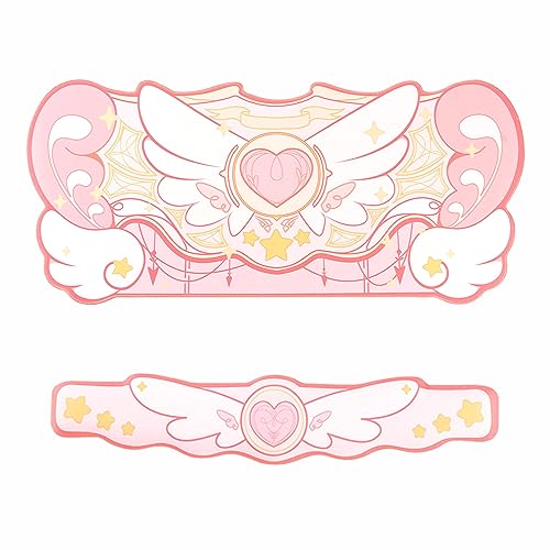 GeekShare Kawaii Mouse Pad Wrist Rest Support Set NonSlip Rubber Base Desk Mat and Memory Foam Wrist Rest for Keyboard and MousePerfect for Gamingor Home Office Work Star Wings Series - Image 1
