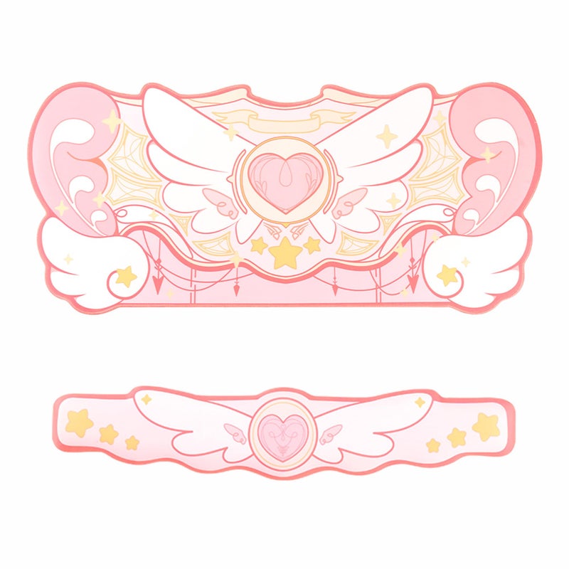 GeekShare Kawaii Mouse Pad Wrist Rest Support Set NonSlip Rubber Base Desk Mat and Memory Foam Wrist Rest for Keyboard and MousePerfect for Gamingor Home Office Work Star Wings Series - Image 2