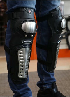 Generic Set of Motocross Warm Knee Pads-Elbow. Curved Adjustable Steady Design for Comfortable Riding, Stainless Steel, Breathable fabric Knee Cap Guard Braces, Racing Guards Protector for Unisex Adult  - Image 4