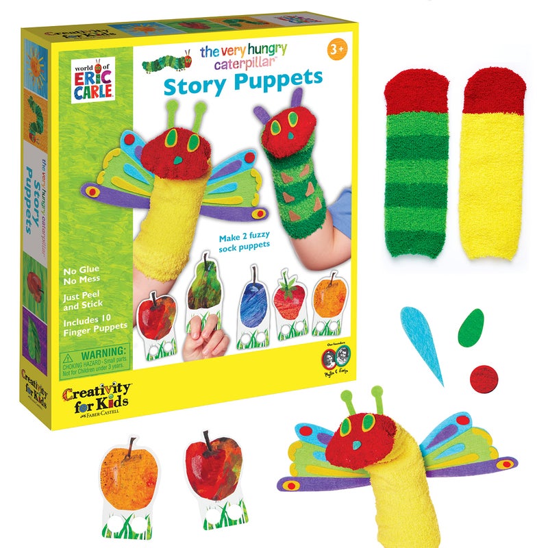 Creativity for Kids The Very Hungry Caterpillar Story Puppets: Sock Puppet Kit for Toddlers from The World of Eric Carle, Crafts for Kids (Ages 3+) - Image 1
