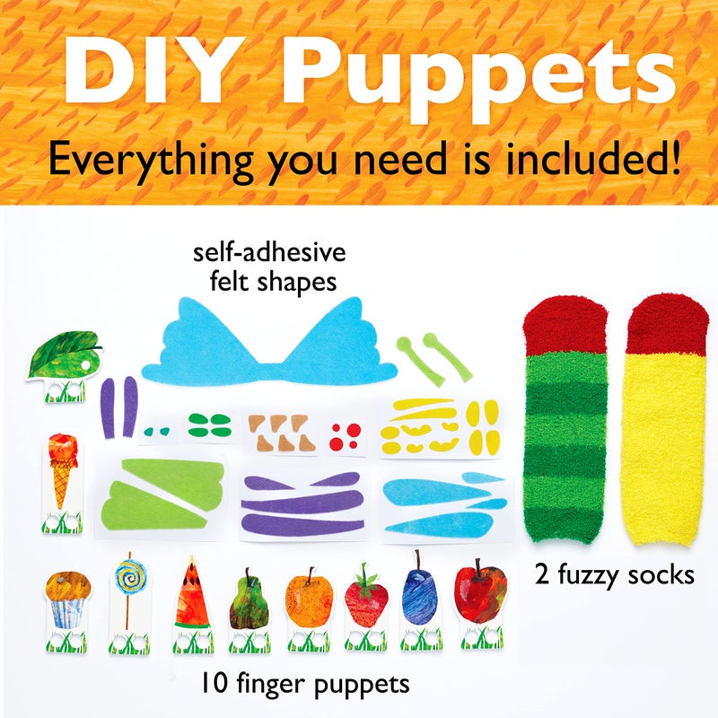 Creativity for Kids The Very Hungry Caterpillar Story Puppets: Sock Puppet Kit for Toddlers from The World of Eric Carle, Crafts for Kids (Ages 3+) - Image 3