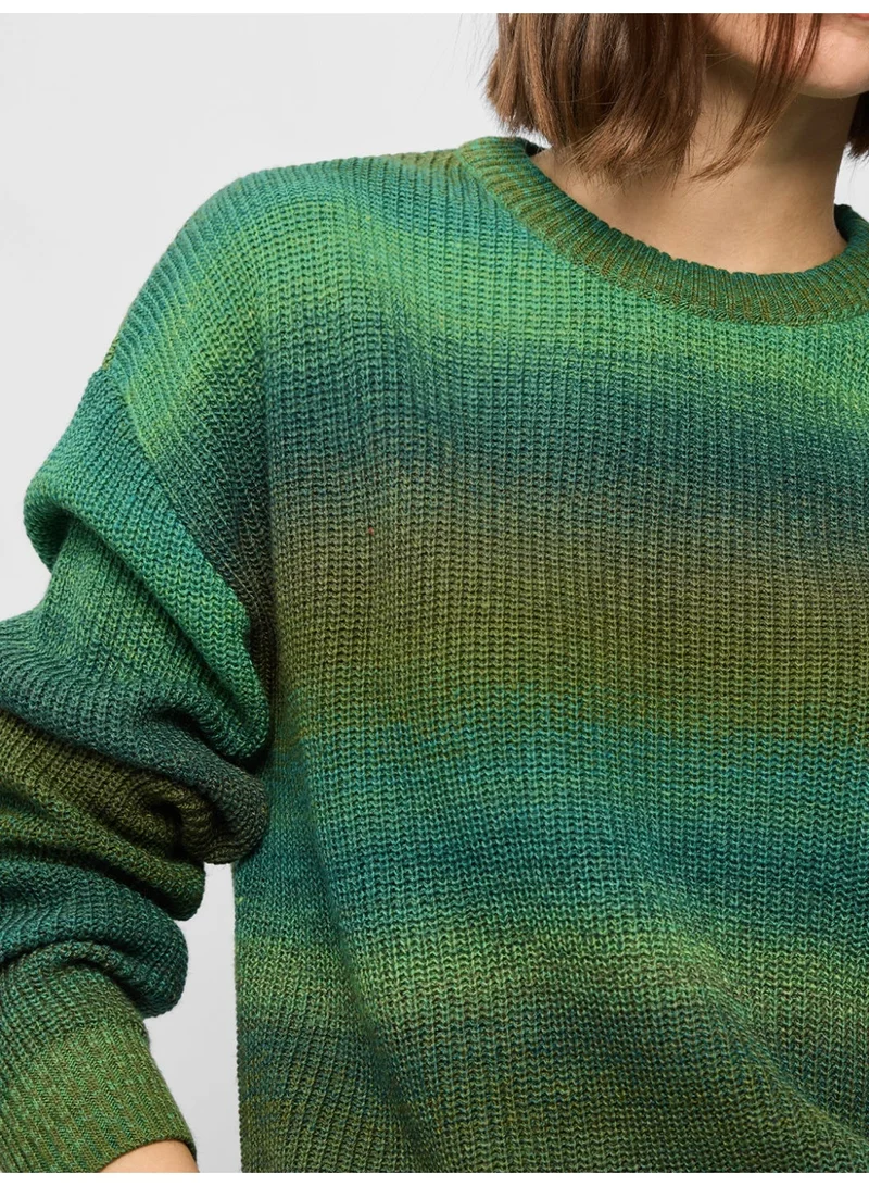 The Souled Store  The Souled Store Women Fern Knitted Ombre Green Oversized Sweaters for Women | Best Price UAE