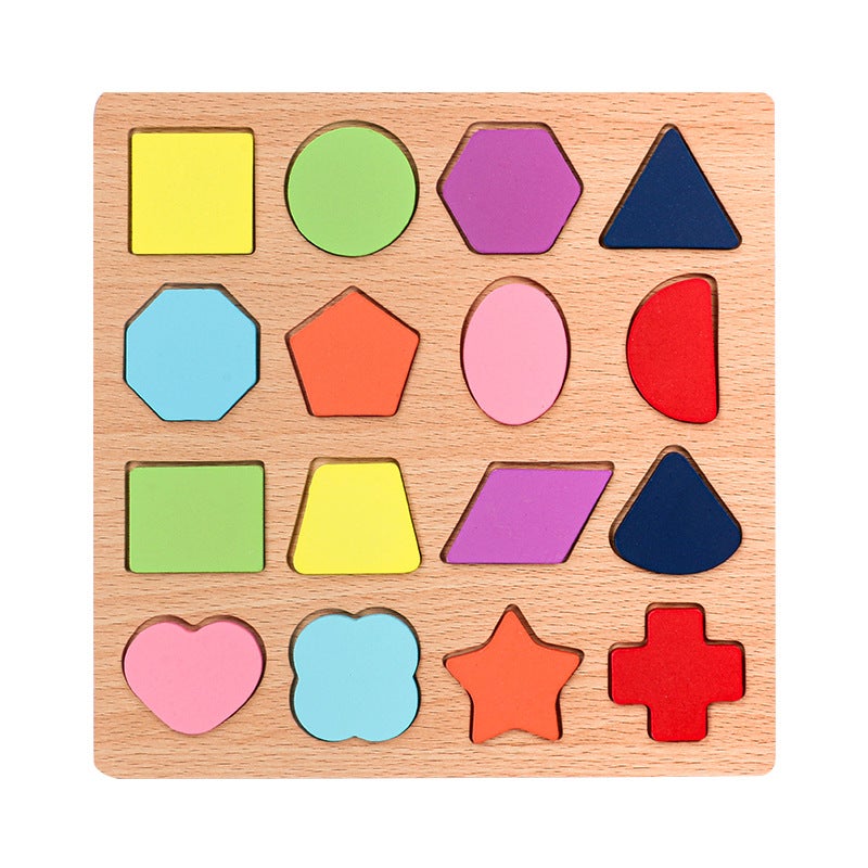 Children'S Digital Shape Puzzle Puzzle Early Education Hand Grasping Panel 26 Letter Pairing Assembled Wooden Puzzle Toy - Image 1