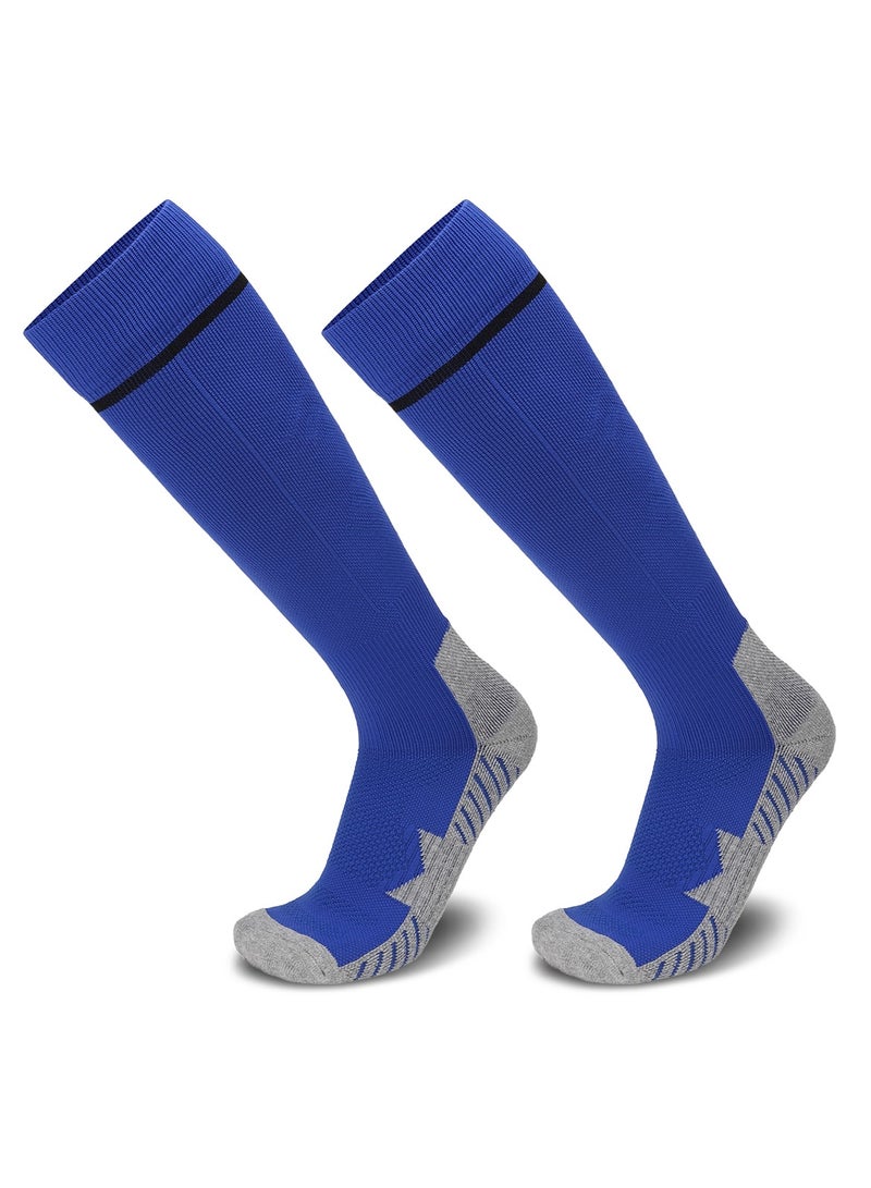 جناح السماء جوارب رياضية للجنسين تصل إلى الركبة، قابلة للتنفس، ضاغطة، أنبوبية صلبة، جوارب رياضية لكرة القدم، 1/2/3/4 أزواج للشباب والبالغين - Image 1