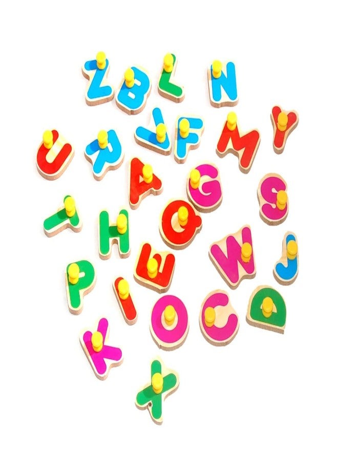EL SMO Wooden Capital Alphabets Letters Learning Educational Tray Toy for Kids, Pre-School Learning Kit, Colorful Learning Letters Alphabets Board Unisex Children - Image 3