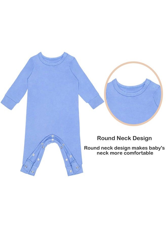 GUISBY Baby Long Sleeve Pajamas, Soft Footless with Snap Closure Romper 3 Piece Sets 6-12 Months - Image 5