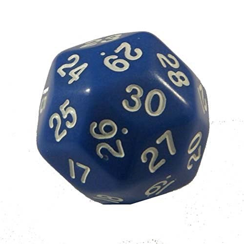 Koplow Games Blue Opaque Dice Triantakohedron 30 Sided 33mm Jumbo Spindown Counter d30 - Image 4