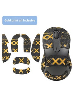 For Logitech M650L M750L Mouse Anti-slip Sticker Sweat-absorbent Printing Sticker M650l Palm Sticker Protective Film Sticker-Color:[all Inclusive] One Black And Gold Printed Mouse Sticker