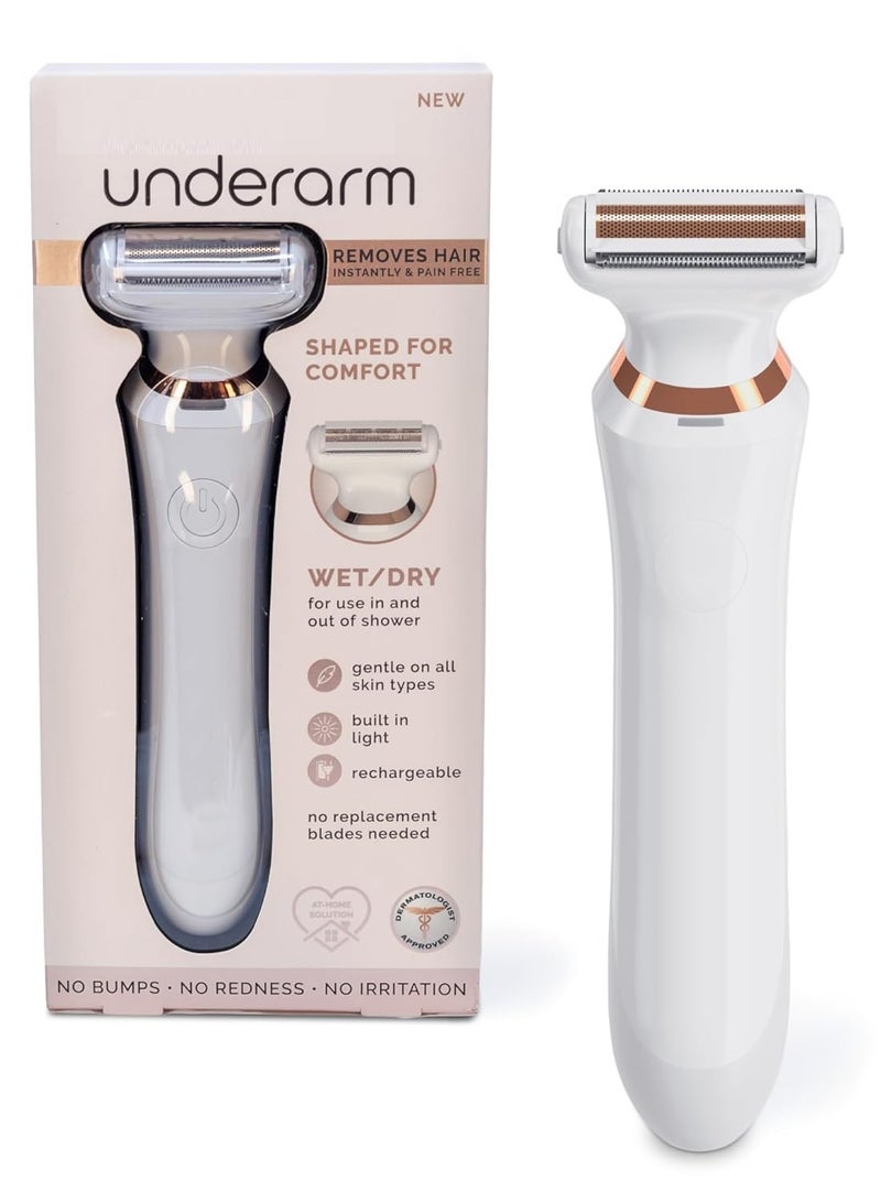 Captaintech Removal Device Epilator Underarm Hair Removal Electric Razor Device Designed to Shave and Contour Womens Sensitive Underarm Area Cordless Groomer Painless for All Skin Types - Image 1